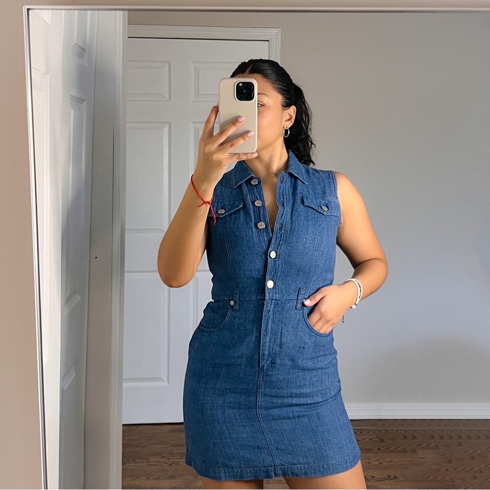 Jones Jeans Linen Chambray Dress Size 2